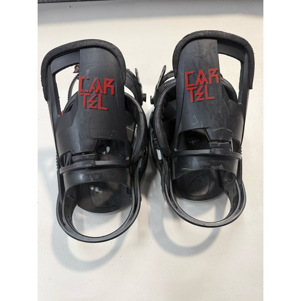 Burton Cartel EST Snowboard Bindings Mens Black Red All Mountain Size Medium